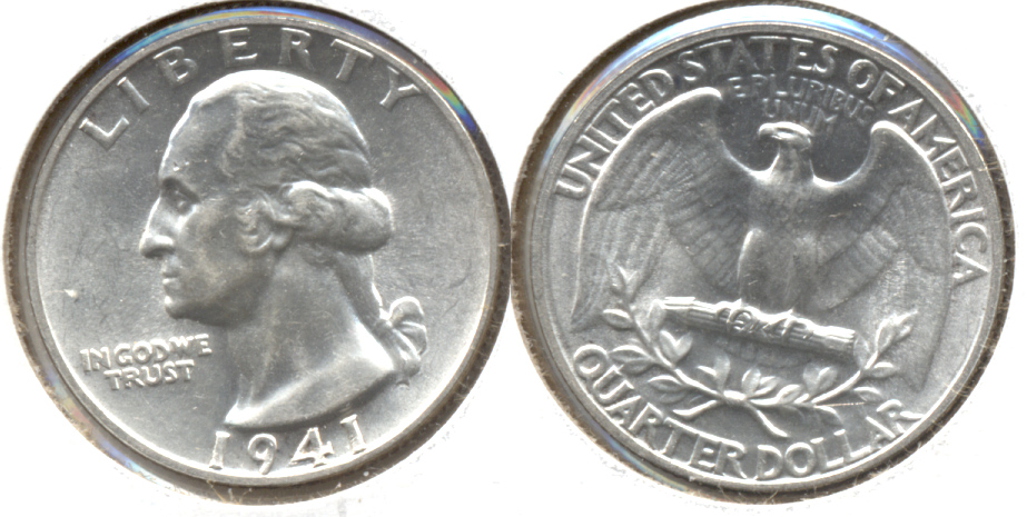 1941 Washington Quarter MS-60 a