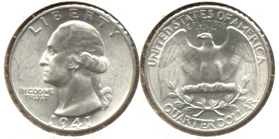 1941 Washington Quarter MS-60 c