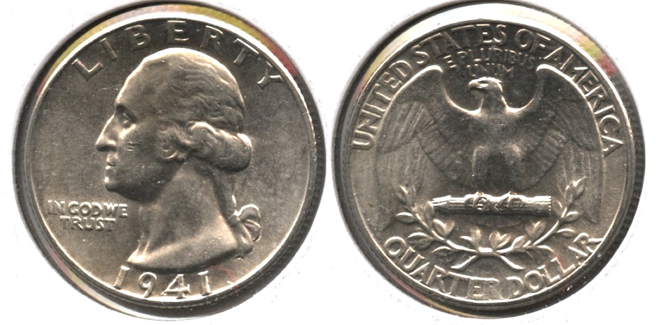 1941 Washington Quarter MS-60 d
