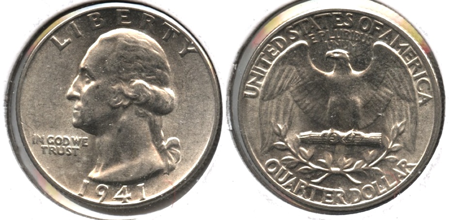 1941 Washington Quarter MS-60 e