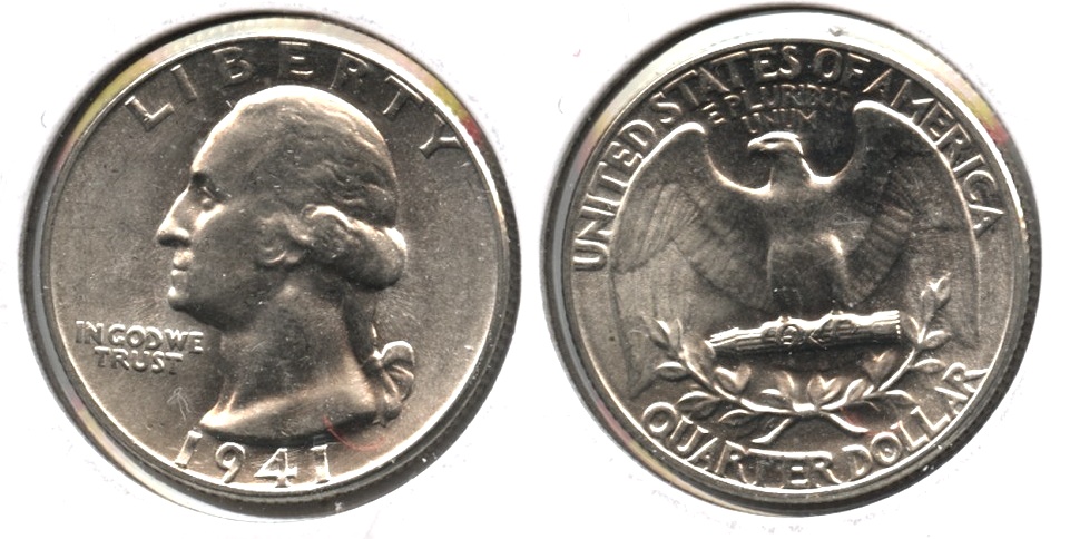 1941 Washington Quarter MS-63 e