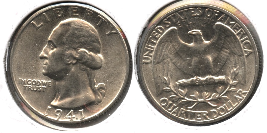 1941 Washington Quarter MS-63 f