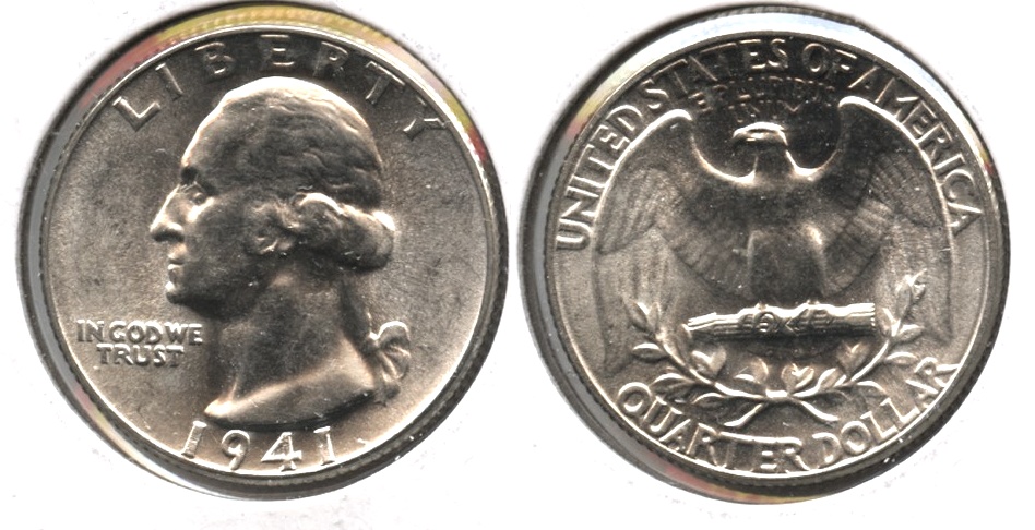 1941 Washington Quarter MS-64 e
