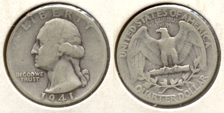 1941 Washington Quarter VG-8