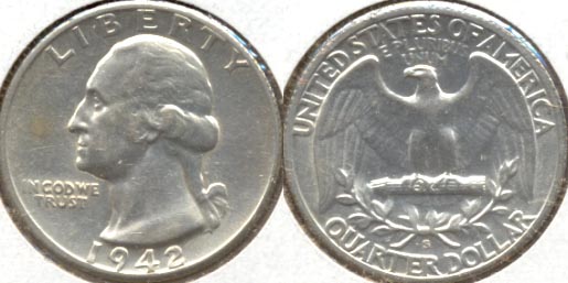 1942-S Washington Quarter AU-50 a