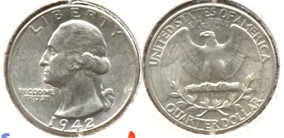 1942 Washington Quarter AU-50 ad