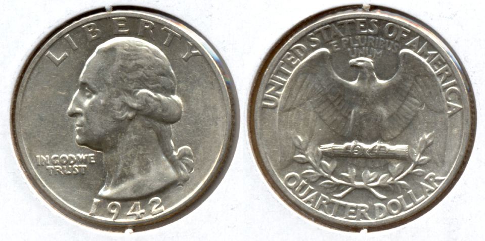 1942 Washington Quarter AU-50 af