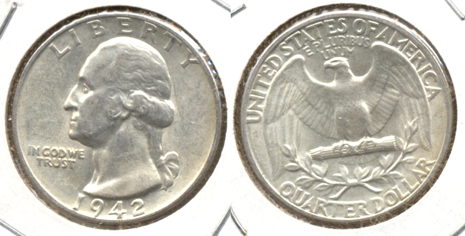 1942 Washington Quarter AU-50 b