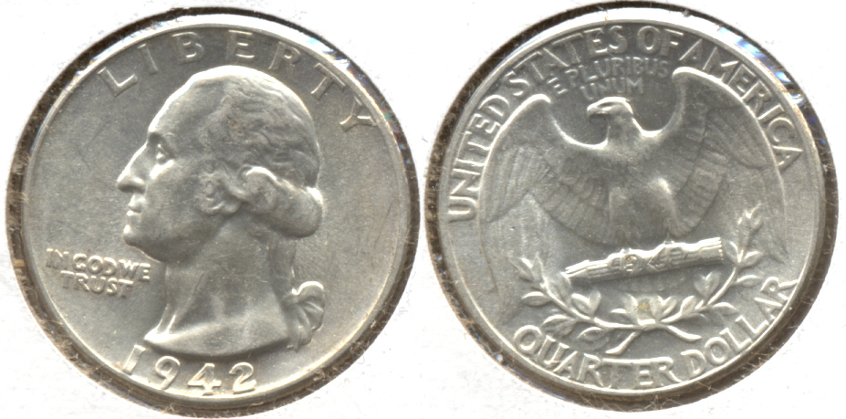 1942 Washington Quarter AU-50 d