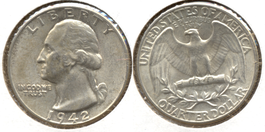1942 Washington Quarter AU-50 h