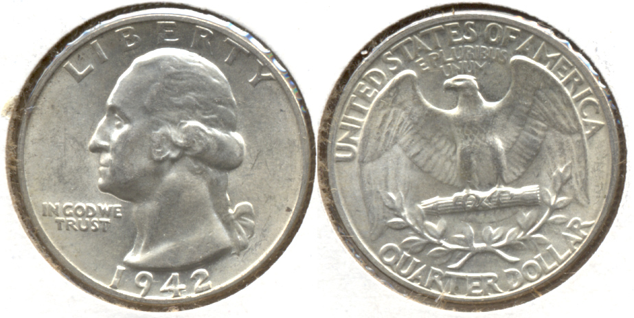 1942 Washington Quarter AU-50 k