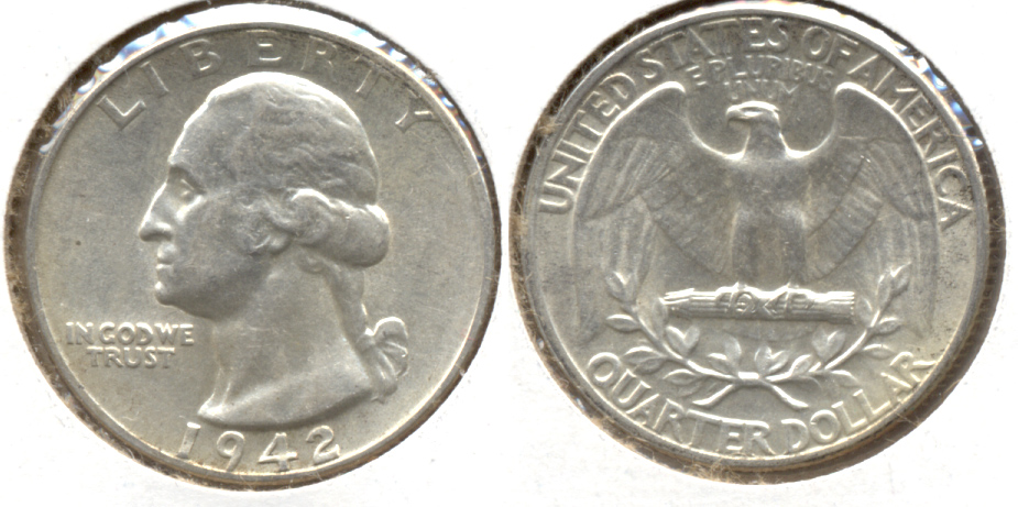 1942 Washington Quarter AU-50 n