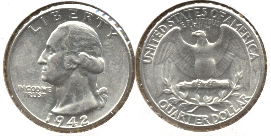 1942 Washington Quarter AU-50 r
