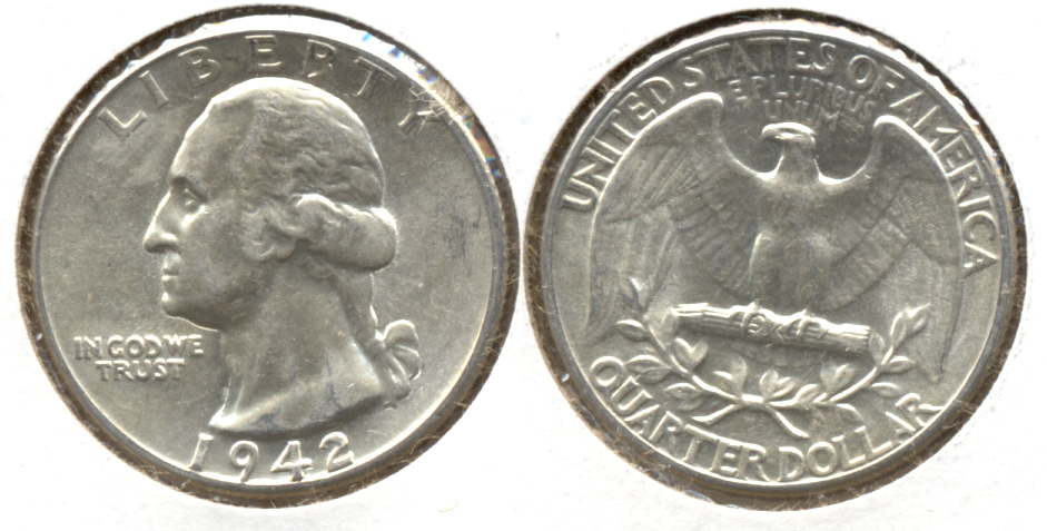 1942 Washington Quarter AU-50 x