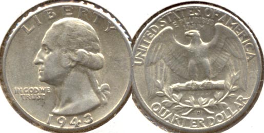 1943-D Washington Quarter AU-50