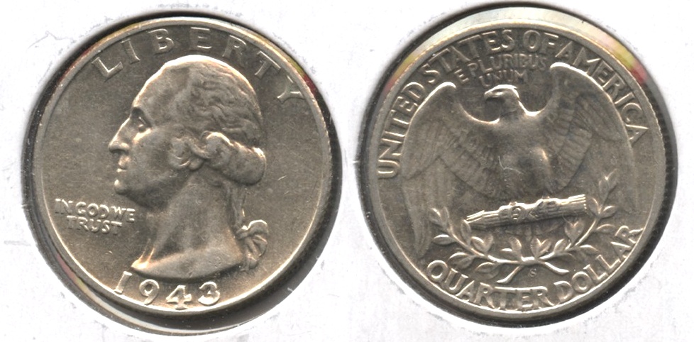 1943-S Washington Quarter AU-50 #b