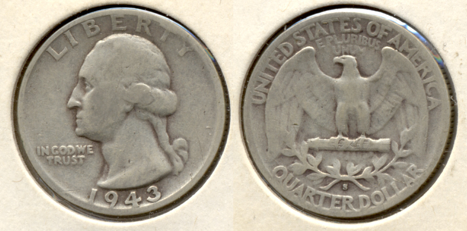 1943-S Washington Quarter VG-8