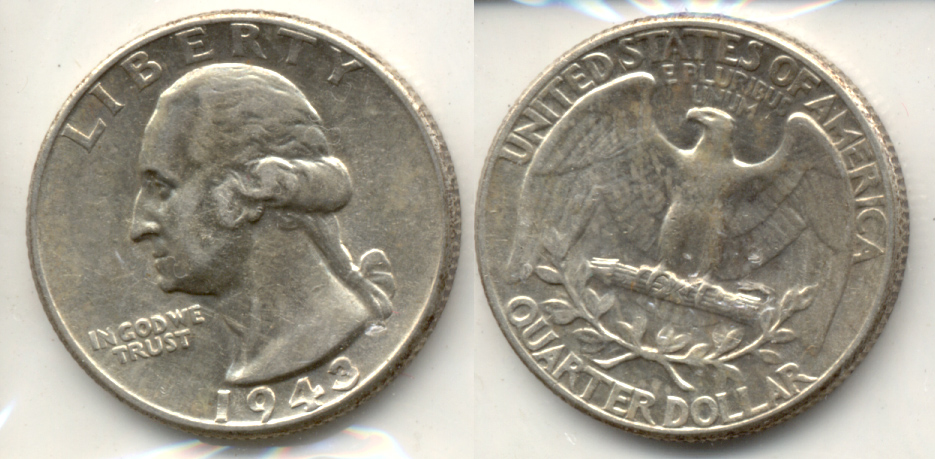 1943 Washington Quarter AU-50 c