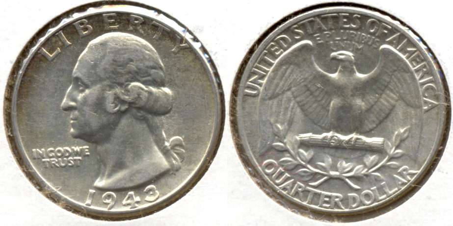 1943 Washington Quarter AU-50 e