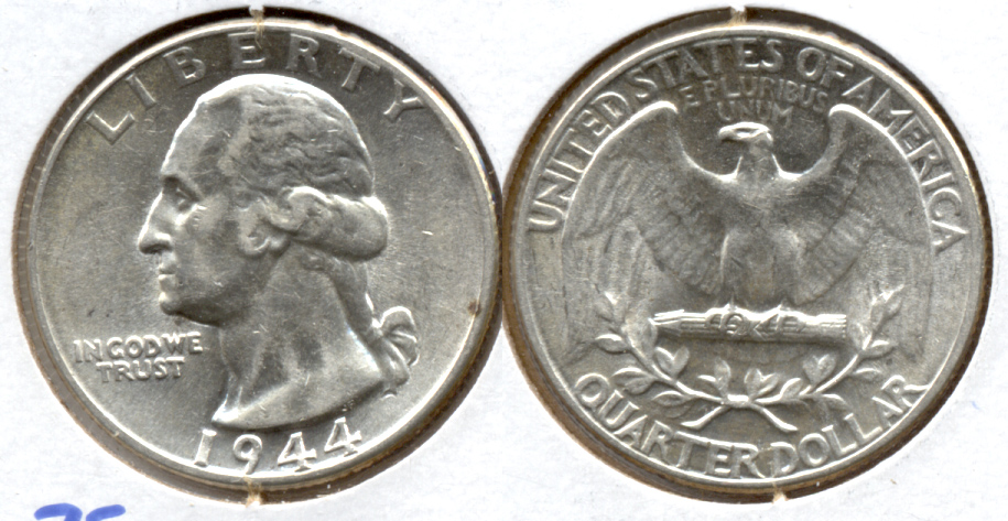1944 Washington Quarter AU-50