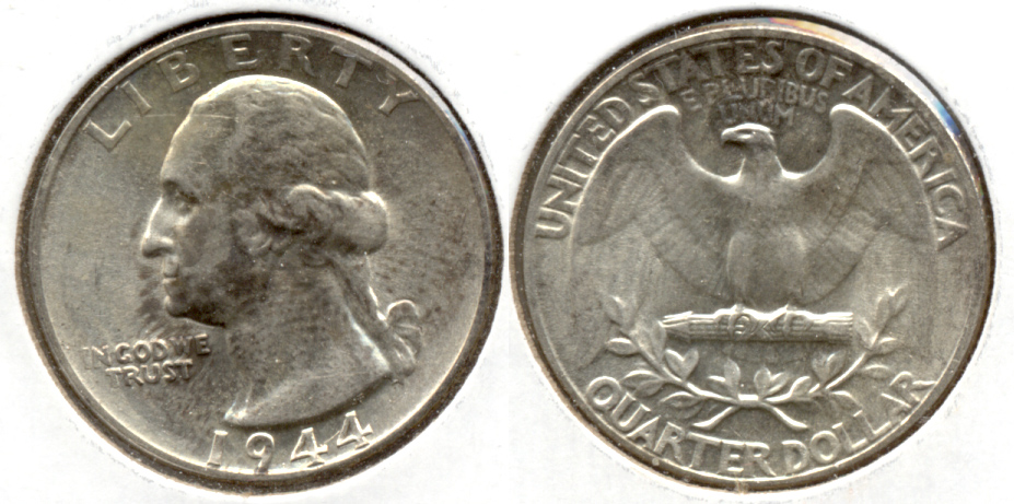1944 Washington Quarter AU-50 a