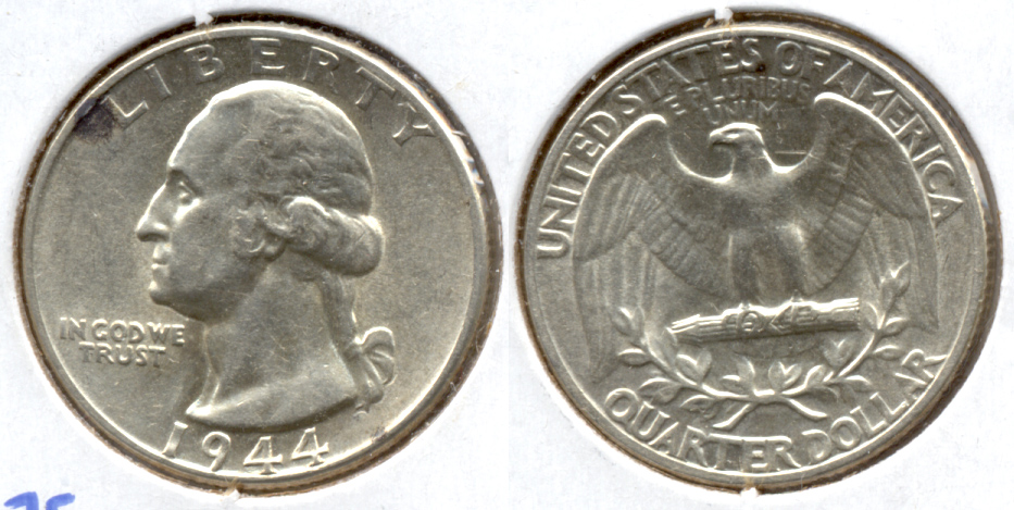 1944 Washington Quarter AU-50 b