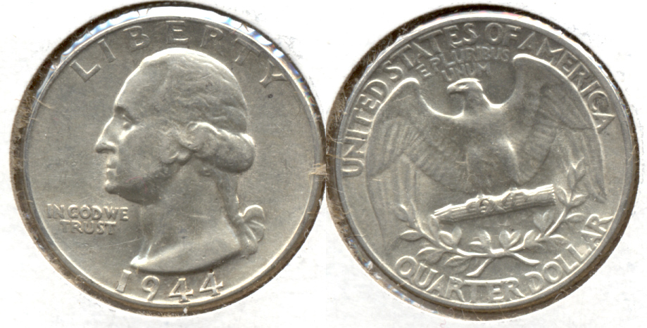1944 Washington Quarter AU-50 f