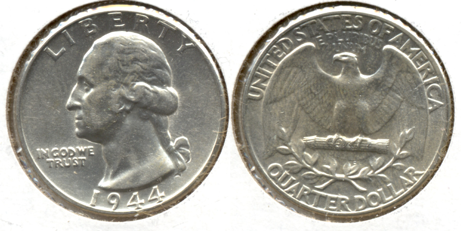 1944 Washington Quarter AU-55 a