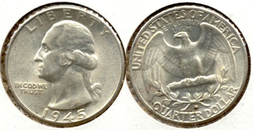 1945-D Washington Quarter AU-55