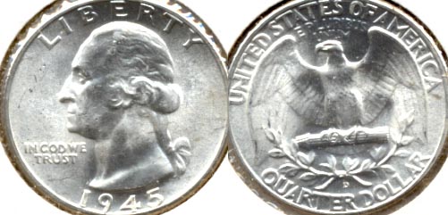 1945-D Washington Quarter MS-60 a