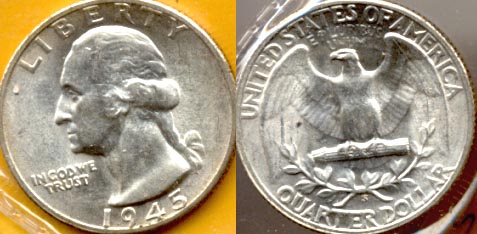 1945-S Washington Quarter MS-60 c