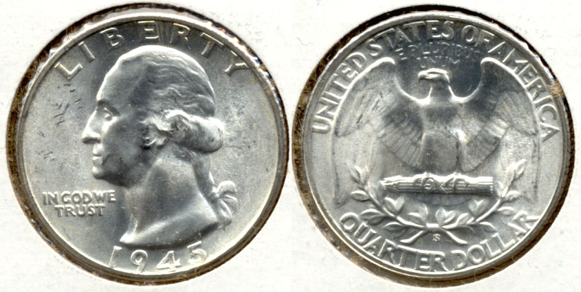1945-S Washington Quarter MS-60 d