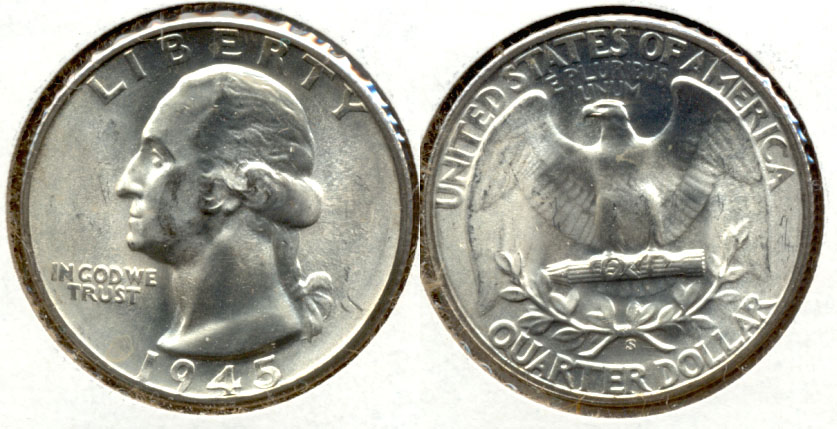 1945-S Washington Quarter MS-63 f