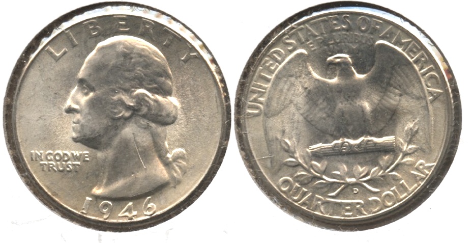 1946-D Washington Quarter MS-60 #a