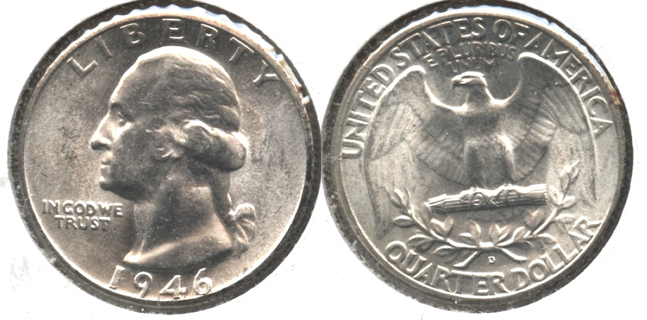 1946-D Washington Quarter MS-60 #b