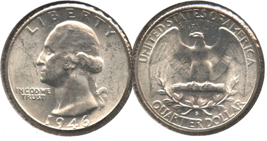 1946-S Washington Quarter MS-60 #b