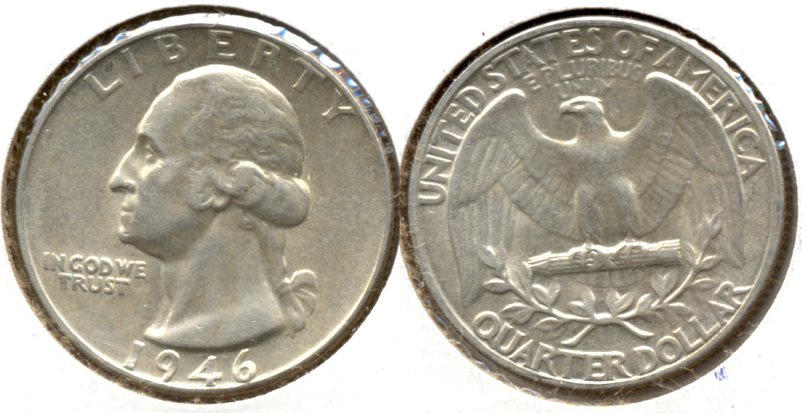 1946 Washington Quarter AU-50