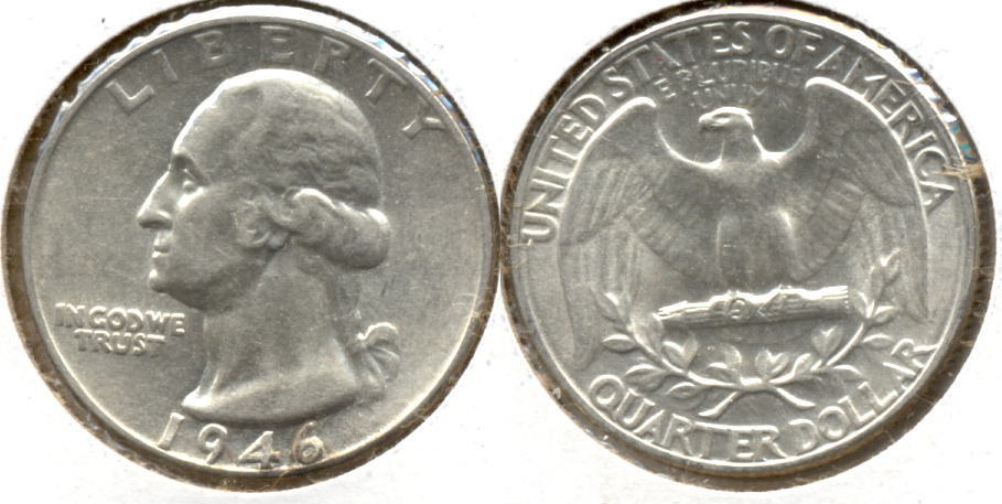 1946 Washington Quarter AU-50 a