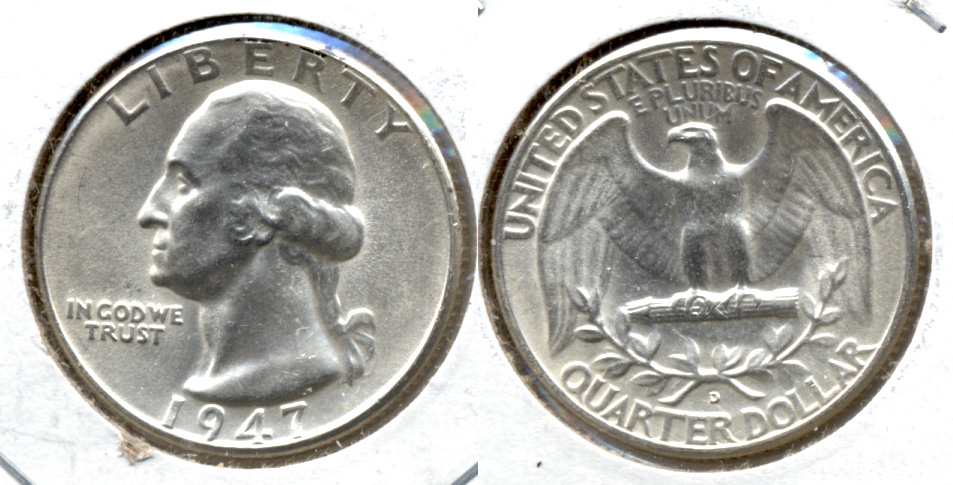 1947-D Washington Quarter MS-63 b