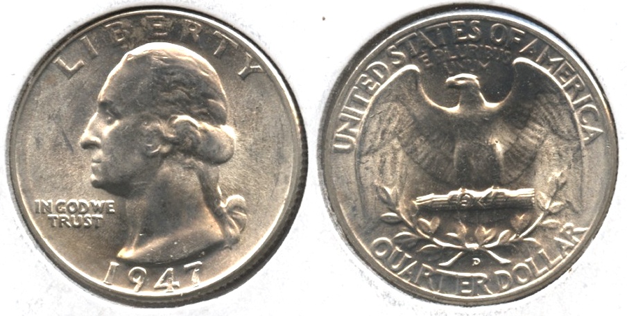 1947-D Washington Quarter MS-63 #h