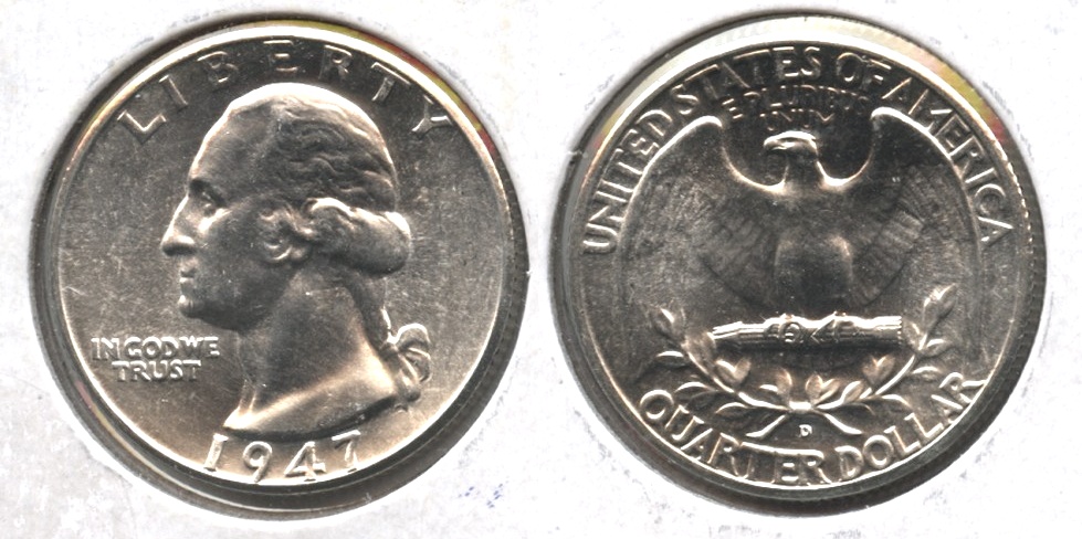 1947-D Washington Quarter MS-64 #e