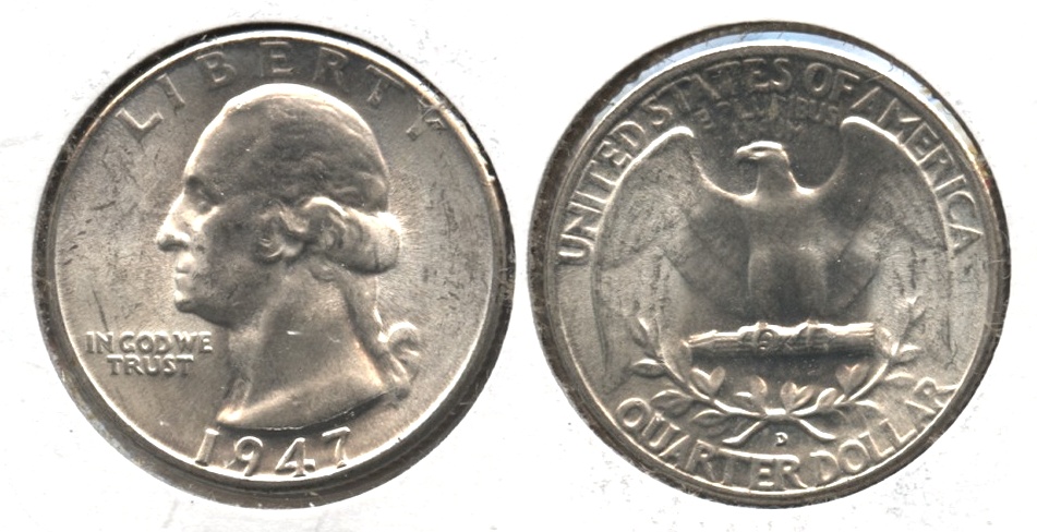 1947-D Washington Quarter MS-64 #f