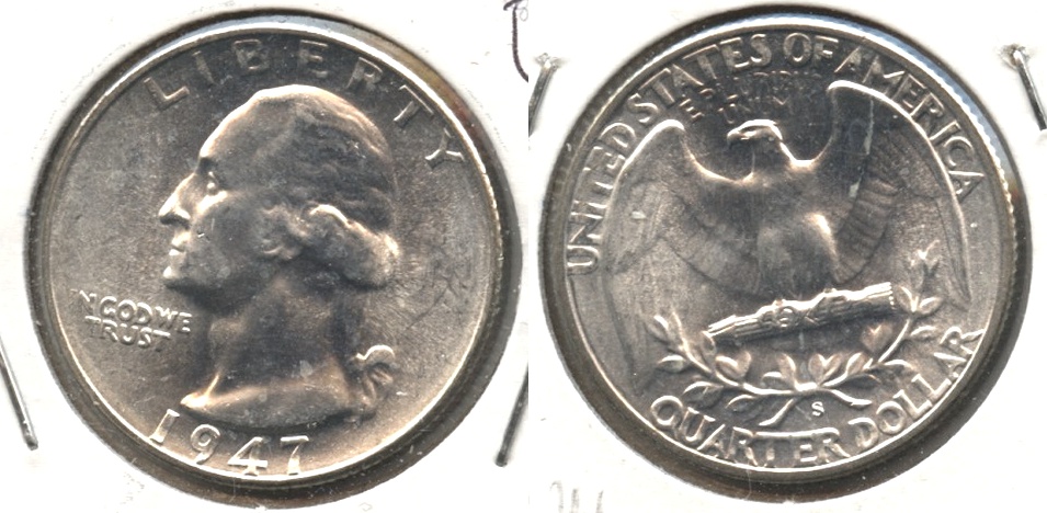 1947-S Washington Quarter MS-60 #b