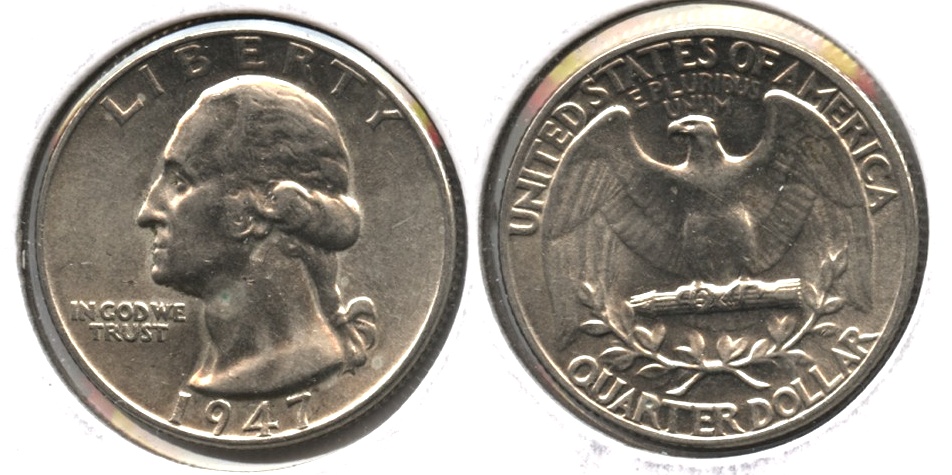 1947 Washington Quarter AU-50 c