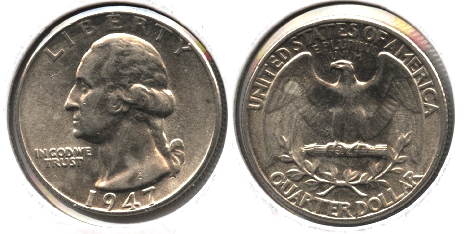 1947 Washington Quarter AU-50 e