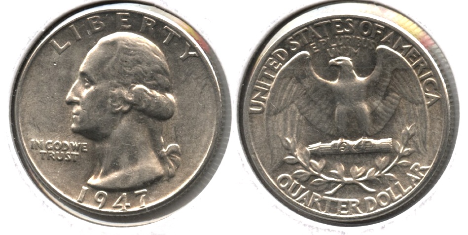 1947 Washington Quarter AU-50 h