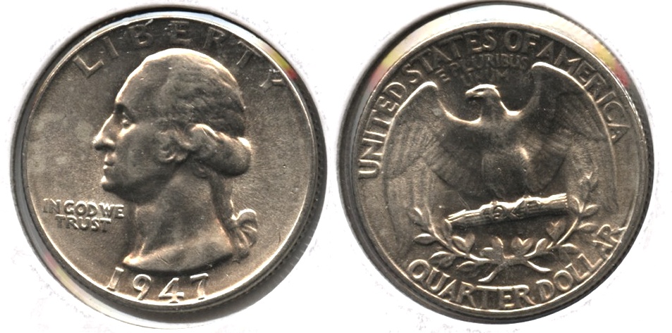 1947 Washington Quarter AU-50 i