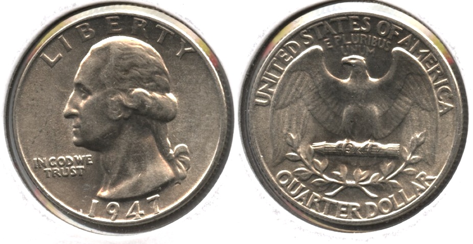 1947 Washington Quarter AU-55 b