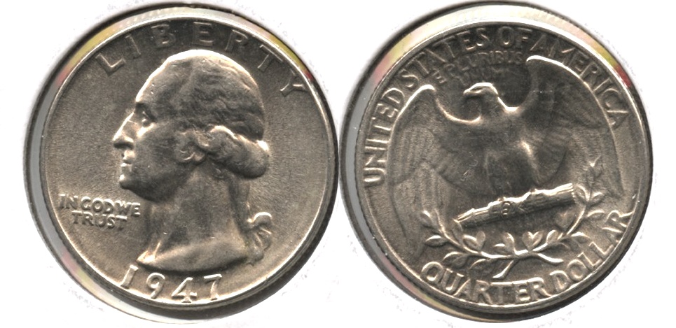 1947 Washington Quarter AU-55 c