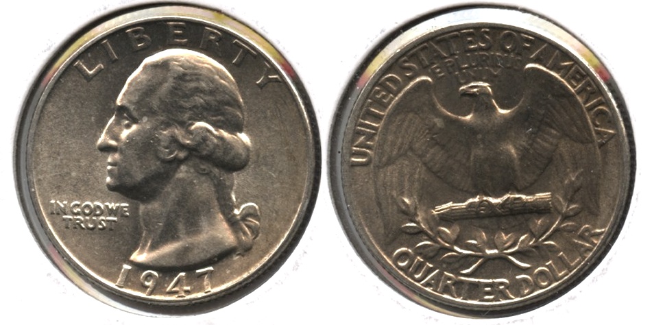 1947 Washington Quarter AU-55 e